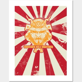 Red Samurai Print t-shirt design Posters and Art